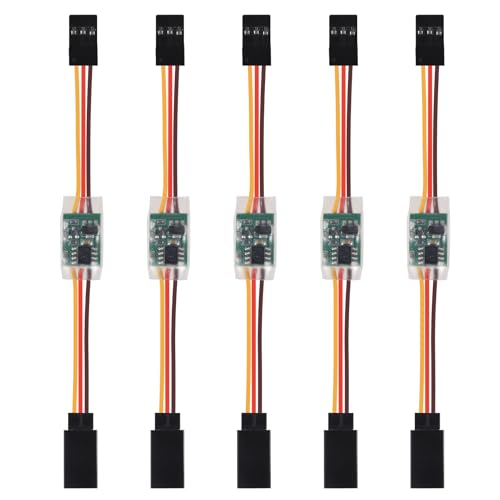 ACEIRMC 5pcs Servo Signal Reverser Rotation Inverter 3.6V - 24V Steering Gear Reverser for JR Futaba Aircraft Airplane Steering Gear and Any Servos