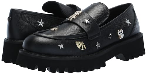 Image of Karl Lagerfeld Women's Gaston Lug Sole Loafer with Pin Embellishments