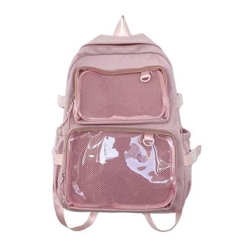 Itabag sac à dos d'écolier à fenêtre pour protéger vos pin's rose