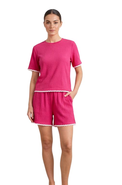 Women Co-Ord Set Summer Outfit for Women | Stylish Top & Shorts Set | Casual Lounge Wear | Cotton Blend Two Piece Set for Women | Trendy Matching Set for Daily Wear-image-45
