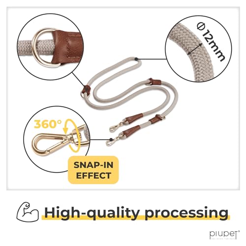 PiuPet® Dog leash 2m I 3 positions adjustable I Leash for large and small dogs I Dog training leads I Dog lead I Dog leads - Image 3
