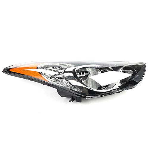 LIANDU-US Passenger Headlight Assembly For 2011 2012 2013Hyundai Elantra Right Passenger Side Headlight Headlamp Assembly Front Halogen Projector Head Light Lamp Replacement