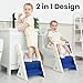 Primlect Space-Saving Potty Training Seat with Ladder, Adjustable Step and Toilet Seat Height, Top Handles for Easy Climbing, Easy to Carry, Portable Toddler Toilet Trainer for Small Bathrooms