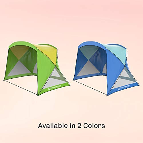 Beach Tent Sun Shelter - Sport Umbrella - UV Protection and Water-Resistant with Carry Bag – Shade Canopy for Families by Wakeman Outdoors (Green) - Image 8