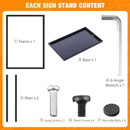 Soporte de póster para exhibición de negocios y eventos con base firme de 24 x 32 pulgadas 8
