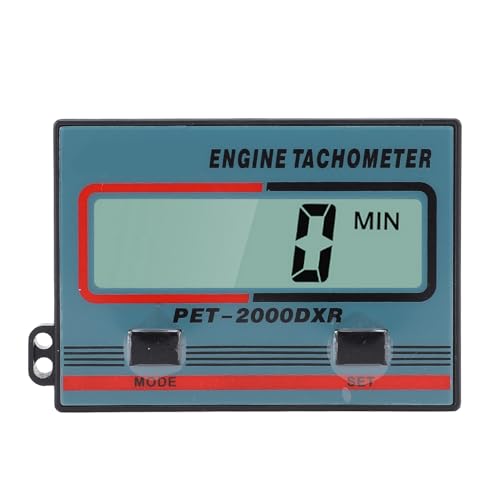 AKLOSIPY Digital Tachometer, Handheld Inductive Chainsaw Tachometer 100‑30000 RPM with LCD Display and Design, for 2 Stroke 4 Stroke Engines Lawn Mower Chainsaw ATV Motorcycle Boat