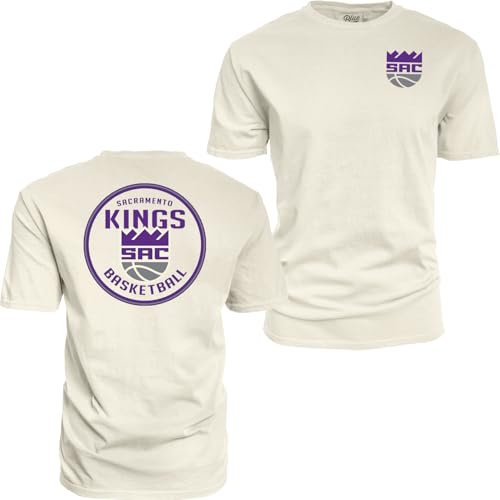 Sacramento Kings NBA Officially Licensed Youth T-Shirt Ringspun Front/Back Ivory, Small