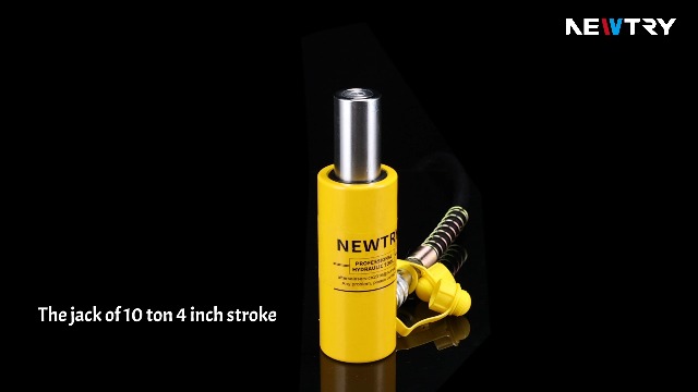 Image of NEWTRY 10 ton Hydraulic Ram Jack Cylinder and CP-180 Hand Hydraulic Pump Short Type 2 inch Stroke Porta Power Ram (10 ton Jack+ Manual Pump)