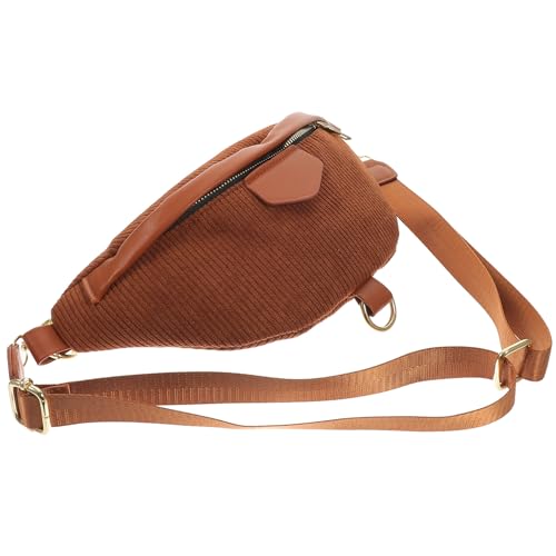 Sacoche banane voyage velours marron pour en finir avec les sacs lourds