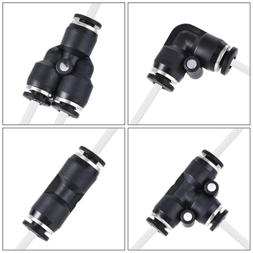 Tuyau pneumatique nylon 4mm résistant à la pression avec raccords rapides