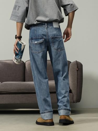 Jeans Pants Trousers Denim Spring Summer Loose Harun Men's Ice Feel Blue Comfortable Versatile High End Commuter Wear4
