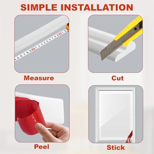 Moldura de pared autoadhesiva 3D flexible de 20 pies para marcos y espejo 6