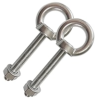 HYXXYY Shoulder Eye Bolt, M10 304 Stainless Steel Eye Bolts 3/8"x2.75" Eye Bolts Heavy Duty Screw Bolt With Washer And Nuts Set Muti-Function For Indoor Outdoor, 10mm X 70mm, 4 Pack - View #8