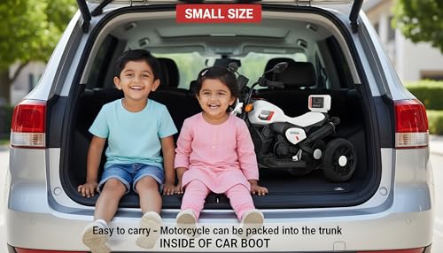 Image of Wishmaster Xtreme Electric Bike for Kids | 6V Battery Operated Ride-On with Bluetooth, MP3 Music, LED Lights & Foot Accelerator | Sturdy & Safe Toy Bike for Boys & Girls (1-5 Years)