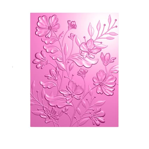 BAOFALI3D Embossing Folder for Card Making Flower Back Ground Plastic Texture Fades Embossing Folder Template Arts Supplies Handmade Crafts Floral Plastic Molds Arts CraftsScrapbook Decor