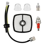Air Filter Fuel Line Tune-Up Kit, Fit for Echo Trimmers and Blowers GT225, PAS225, PE225, SRM225, GT-200R, PE-200, SRM-210, ES-250, PB-250, Includes Spark Plug, Primer Bulb, and Fuel Vent Assemblies