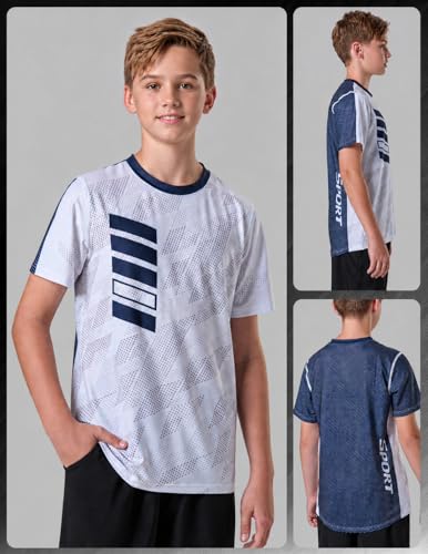 Image of 5 Pack Youth Boys Athletic Dry Fit T Shirts