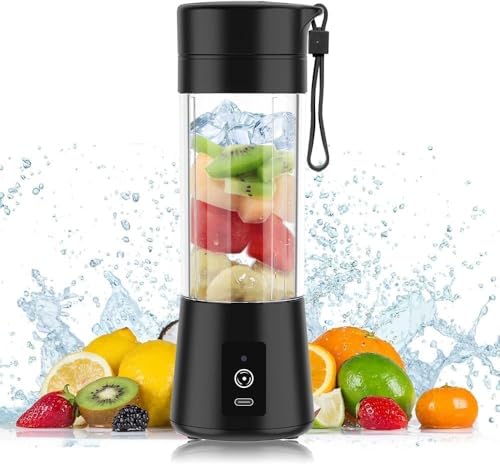 Image of SHAYONAM Portable 6-Blade Juicer Blender with built-in Jar,Juice Mixer Bottle,Fruit Juice Machine,USB Rechargeable Personal Size Juicer Grinder for Juices (Multicolor) (S2)