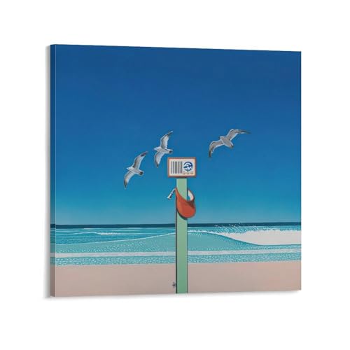 永井博 ポスター (44) 印刷 キャンバス ウォール 画像 芸術 壁飾り 壁の絵 け ソファの背景28x28inch(70x70cm)