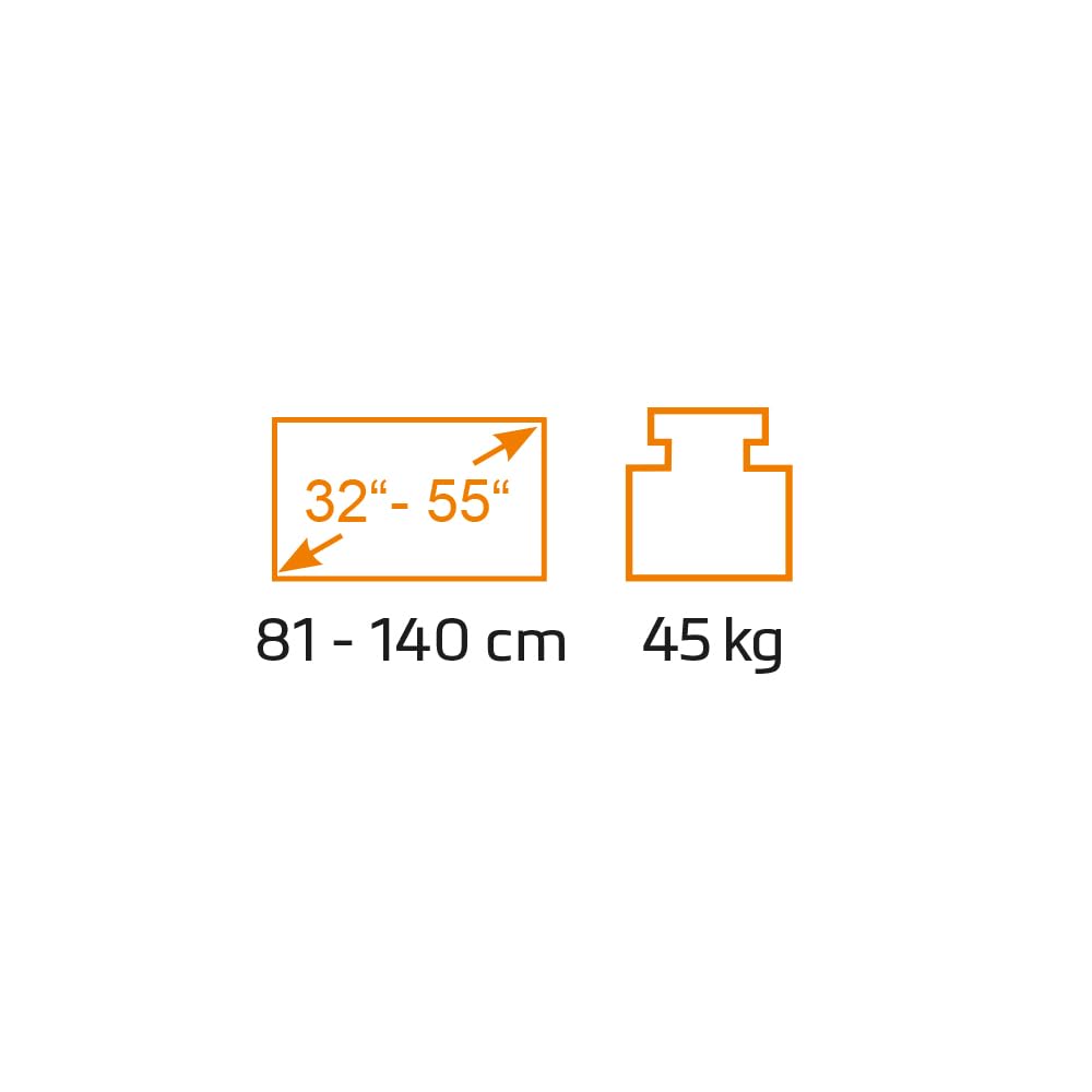 My Wall Motorisierter TV-Lift HP64L zum Einbau in die Decke, TV Deckenhalterung, Verstellbarer Höhenbereich, 32-55 Zoll, belastbar bis 45kg, mit Fernbedienung, TV Lift Elektrisch, Deckenhalterung