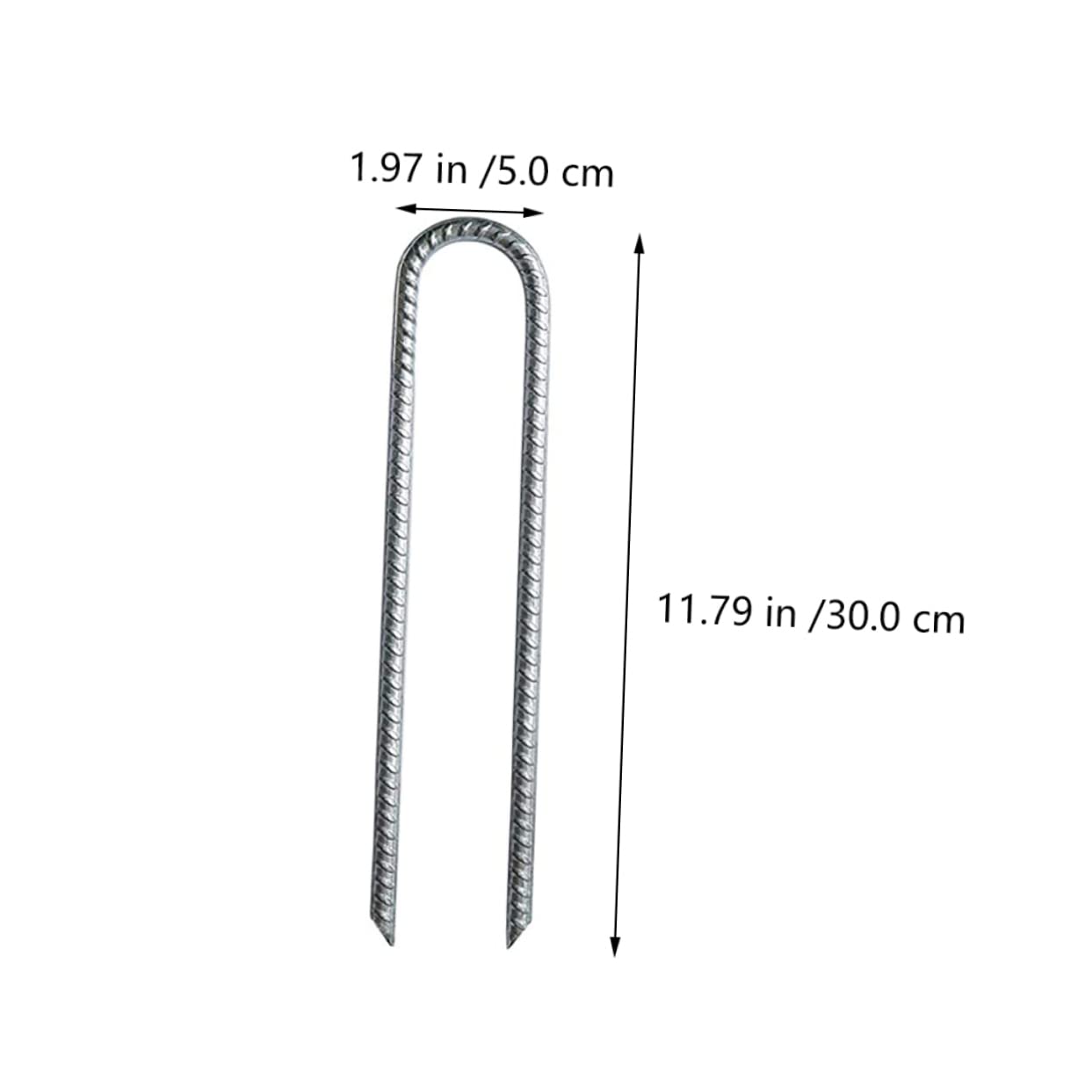 BESPORTBLE 4pezzi Picchetti Per Riparo in Acciaio Zincato Di Testate Doppia Punta Per Terreno Argilloso o Sabbioso Per Ripari Gazebo Recinzioni Da Giardino e Altri Usi All Aperto