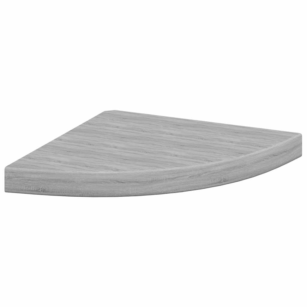 vidaXL Wall Corner Shelf | Concrete Grey | Invisible Mounting System | Decorative Floating Storage Display Shelf | Honeycomb MDF & Metal | 35x35x3.8 cm — image 1