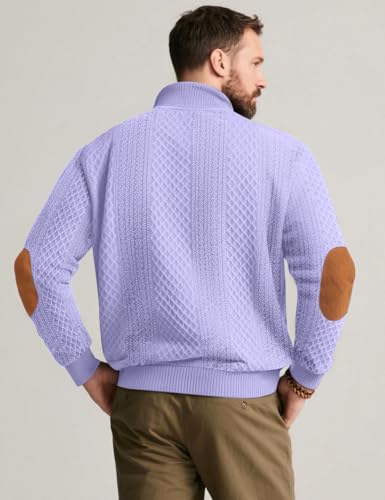 Image of Men's Casual Sweatshirt Pullover Sweater Casual Long Sleeve Stand Collar Quarter Button Sweaters