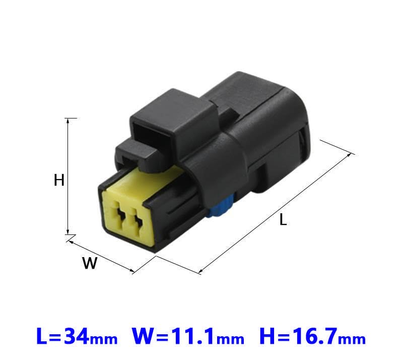 Unifizz 37592 Peugeot 2-Pin Electrical Connector Kit - Multipurpose Sensor Connector, 6pcs Durable Replacement - Image 2