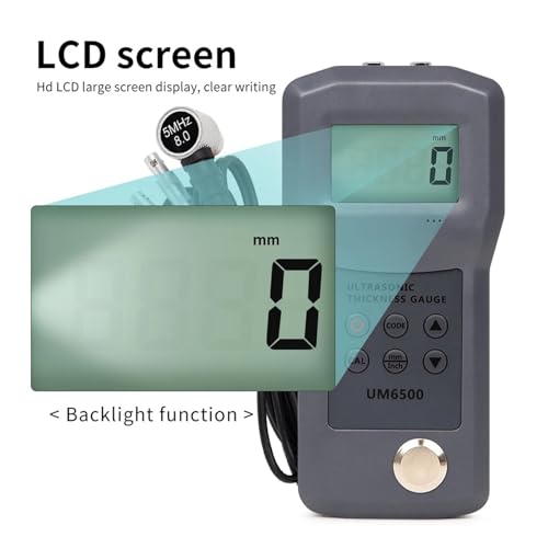 Calibrador Ultrasónico de Espesor de Precisión con LCD para Metales, Plásticos, PVC y Vidrio para Piezas Mecánicas (6500(0.1mm)) miniatura 6