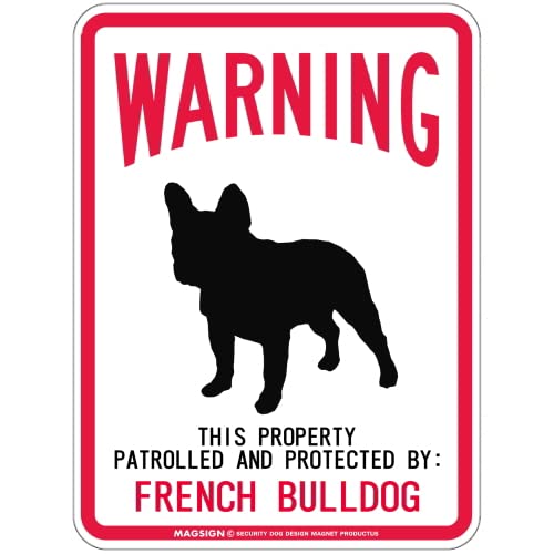 [MAGSIGN] �� �t�����`�u���h�b�O ���� �x�� �ی� �x�� �}�O�l�b�g S�T�C�Y �p�� WARNING FRENCH BULLDOG ���O�p(�h��/�ϐ�+�ό��d�l) ���{��