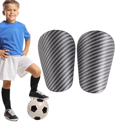 Espinilleras para fútbol, espinilleras para deportes – Espinilleras para entrenamiento de deportes infantiles – Espinilleras curvadas de fútbol con interior EVA para patinaje, esquí, béisbol, pie