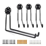 Vehookin Garage Large Hooks 8.77 inch, Heavy Duty Steel Tool Wall Storage Hooks with Anti-Slip Coati