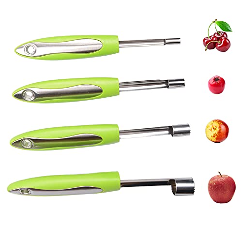 Muzoct 4Pcs Stainless Steel Fruit Pitter Device Household Kitchen Apple Pears Cherry Red Date Core Removal #TOP1