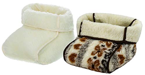 Brandsseller Fußsack Fußwärmer Zehenwärmer in Lammfelloptik kuschelig weich - Natur – Bild 6