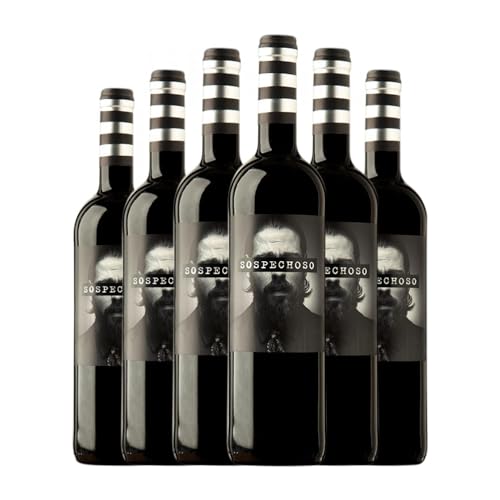Uvas Felices Sospechoso Vino de la Tierra de Castilla 75 cl Vino tinto (Caja de 6 Botellas de 75 cl)