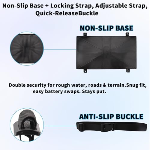 Image of Group 27 Battery Tray with Strap Heavy Duty Marine Battery Holder for Boat, RV, Automotive & More - Secure, Non-Slip Battery Box for Series 27 Batteries