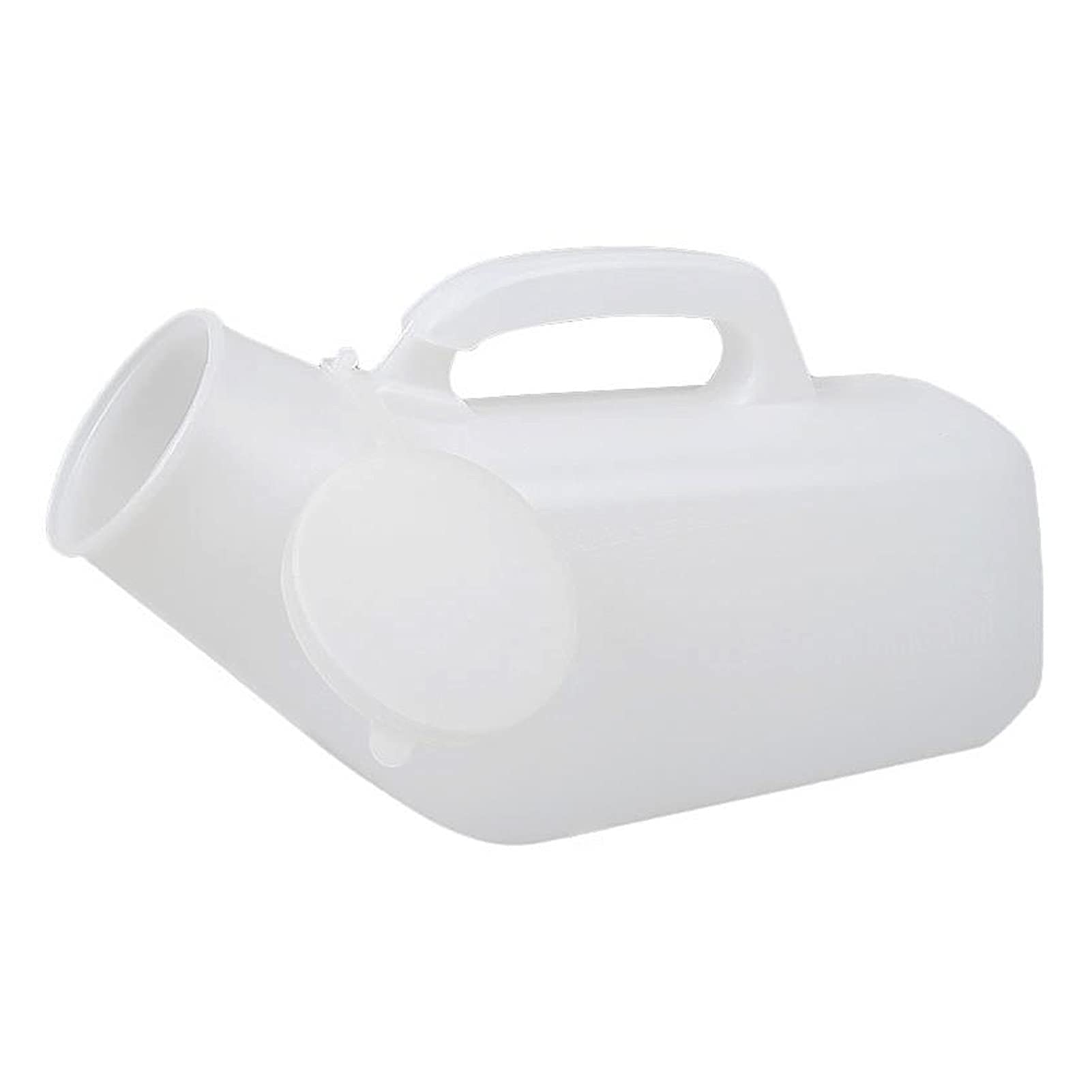 Boccetta orinatoio maschio spessa con coperchio per bambino, ragazzo, anziano, 1200 ml, colore: bianco, confezione da 2