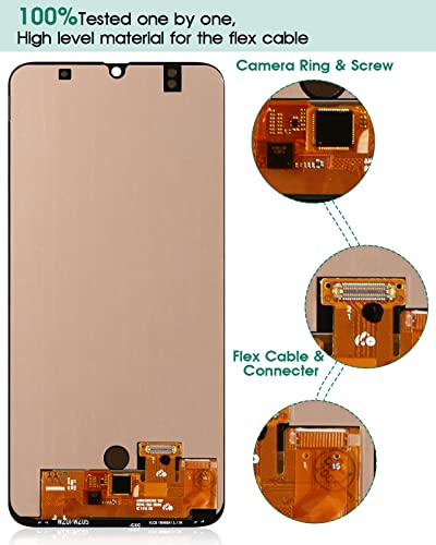OLED for Samsung Galaxy A50 2019 Screen Replacement for Samsung A50S LCD Screen A505 A507 LCD Display SM-A505F SM-A505FN Touch Digitizer SM-A507F SM-A507FN Repair Kits(Support Figerprint Function)