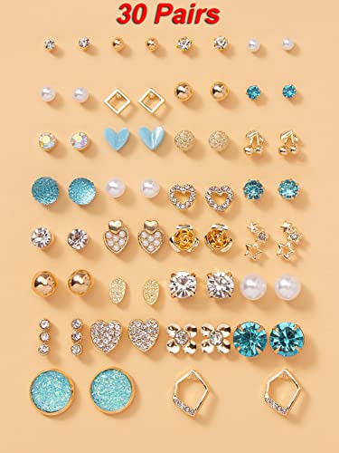 Image of Shining Diva Fashion Stylish Combo Set Crystal Pearl Earrings for Women and Girls