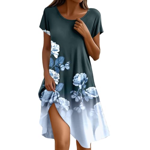 Robe décontractée fluide coupe ample imprimé floral été pour femme