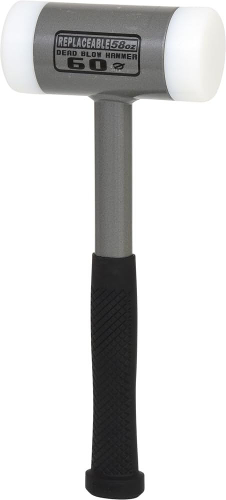 KS Tools 140.5277 Mazzuola, Antirimbalzo, con Manico Tubolare in Acciaio Stabile e Robusto
