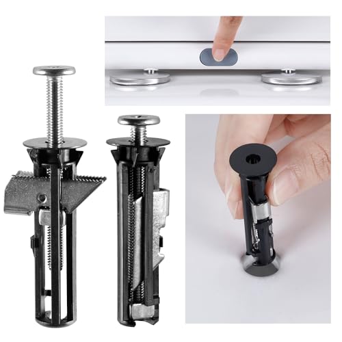 Angel Shield Toilet Seat Bolts Fittings Kit, 2pcs Heavy Duty Toilets Seats Fastener Locking Bolts Replacement Fixing Kits for Top Mounting Toilet Lid Hinges, Easy Installation Bolt and Screws
