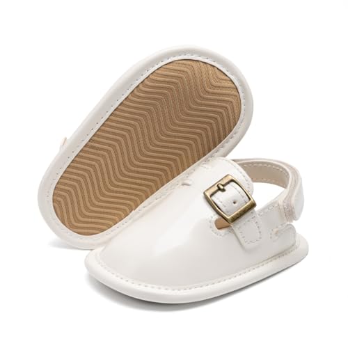 Image of KIDSUN Baby Boys Girls Sandals Adjustable Lightweight House Home Slippers Non Slip Newborn Prewalk First Walk Shoes