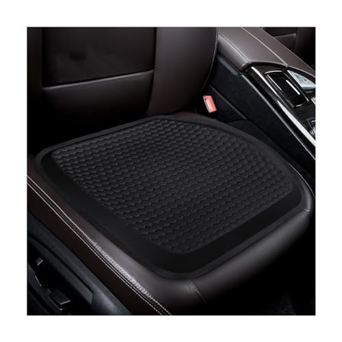 JNNJ 2 Piezas Cojín Asiento Asientos Delanteros Coche, Cojín De Asiento De Gel De Coche, Grueso Transpirable Cool Honeycomb Relax Gel Cojín del Asiento La Silla para Coche, Oficina, Casa(Negro)