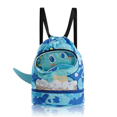 Sac Piscine Enfant - Séparation Humide/Sèche - Tissu Oxford Imperméable - 32x36 Cm - Pour Natation, Plage