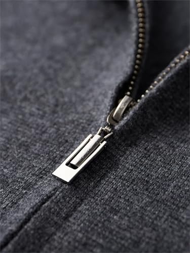 Men's Hooded Cashmere Cardigan Winter Casual Zipper Thick Ribbed Cardigan Sweater3