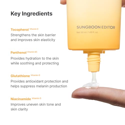 Image of SUNGBOON EDITOR Daily Invisible Blurring Sunscreen with Broad Spectrum SPF 40 Invisible Sunscreen for Face, Makeup Primer SPF, 50ml, 1.69 fl.oz, Oil Free, Weightless