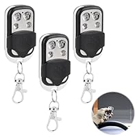 TNOMSNO Fernbedienung für automatisches Tor, 3 Frequenzen 433,92 Mhz, Universal-Fernbedienung mit 4 Tasten, Schwarz