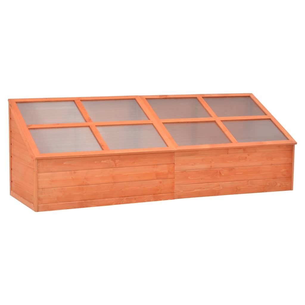 Inspekt drewniany 180 x 57 x 62 cm domek dla roślin | Płyta PC, pokrywa zawiasowa, do warzyw, ziół, kwiatów, łatwy montaż