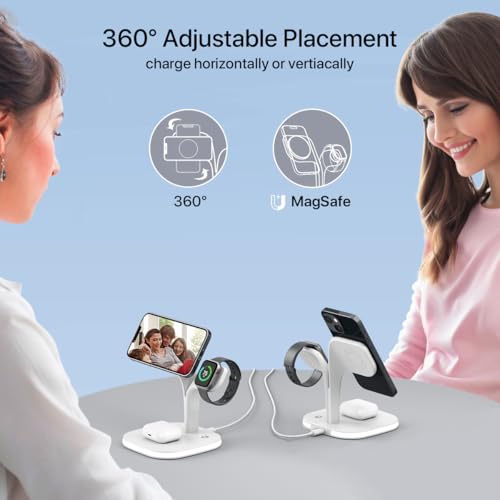 Mag-Safe chargeur induction pour iPhone 16 15 14 et montre connectée